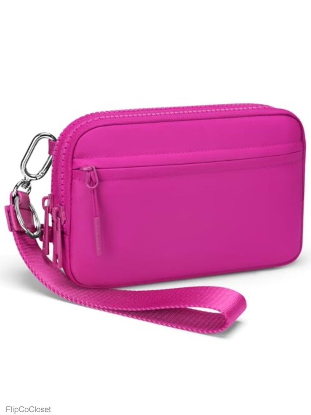 FODOKO Women's RFID Wristlet Crossbody Bag Nylon Multi-Zipper Small Sling